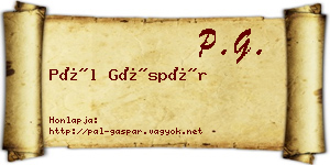 Pál Gáspár névjegykártya