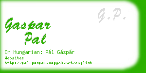 gaspar pal business card