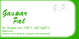 gaspar pal business card